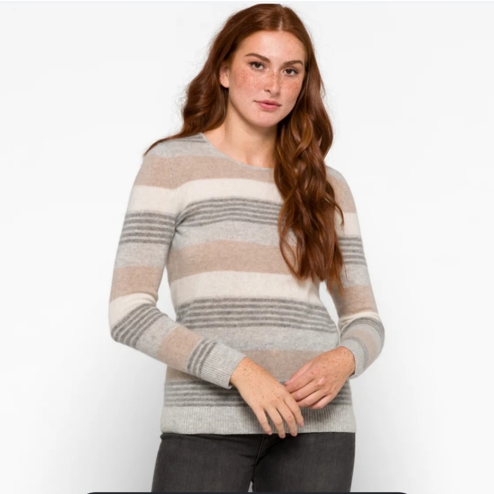 41 Hawthorn Rella Cashmere Crewneck Striped Sweater Medium